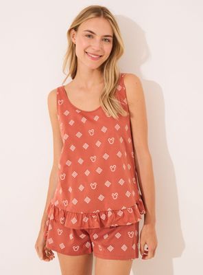 Pijama Corto Algodón Mickey Mouse