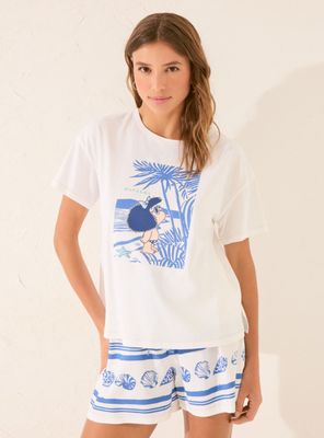 Pijama Corto Blanco Mafalda