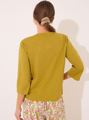 Imagen 2 del producto Polera Lisa Manga Larga Algodón Kaki