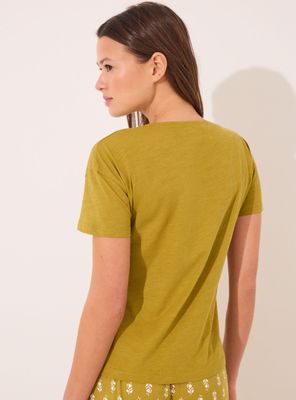 Imagen 2 del producto Polera Lisa Manga Corta Algodón Kaki