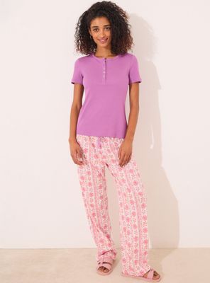 Polera Manga Corta Canalé Mora