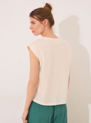 Imagen 2 del producto Polera sin Mangas Algodón Bla