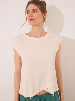 Polera sin Mangas Algodón Bla