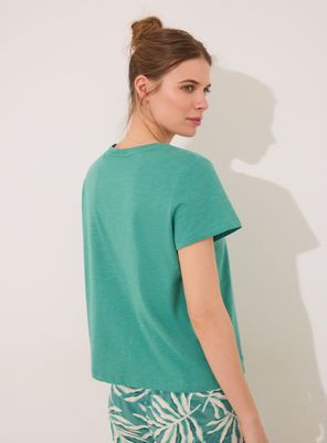 Imagen 2 del producto Polera Manga Corta Efecto Doble Capa Algodón