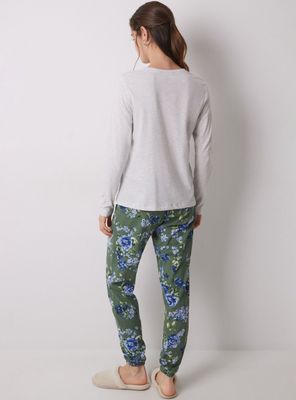 Imagen 2 del producto Pijama Largo Algodón Estampado Flores