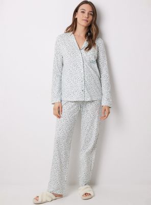 Pijama Camisero Largo Algodón Animal Print
