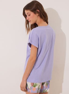 Imagen 2 del producto Pijama Corto Algodón Lila Macetas