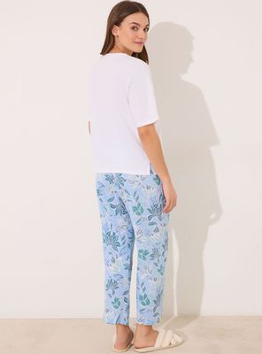 Imagen 2 del producto Pijama Capri Algodón Estampado Flores