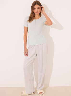 Pijama Viscosa Canalé Rayas