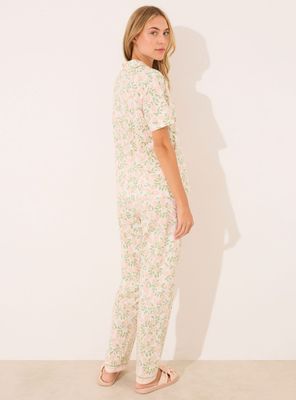Imagen 2 del producto Pijama Camisero Cuello Solapa Algodón Estampado