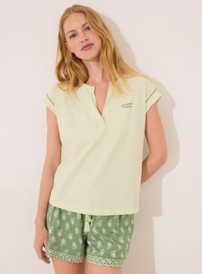 Pijama Manga Corta Algodón Estampado