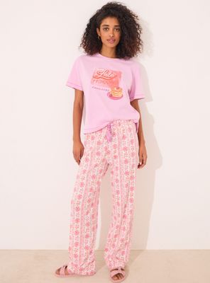 Pantalón Largo Algodón Flores Morning