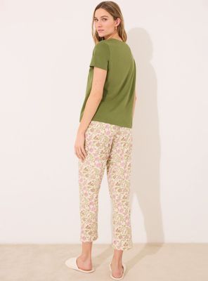 Imagen 2 del producto Pantalón Largo Carrot Algodón Flores Color Fleurs