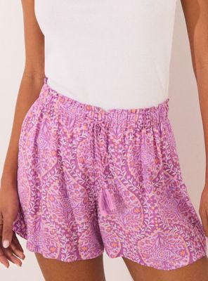 Pantalón Corto Viscosa Estampado Boho