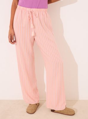 Pantalón Largo Viscosa Estampado Rayas