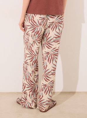 Imagen 2 del producto Pantalón Largo Estampado Hojas Mar