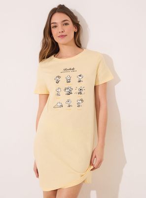 Camisón Corto Algodón Snoopy Love