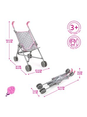 Imagen 2 del producto Coche de Muñecas Paragua Cotton Candy Gris/Rosa
