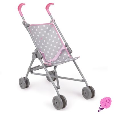 Coche de Muñecas Paragua Cotton Candy Gris/Rosa