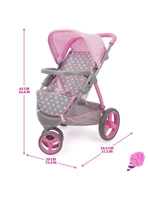 Imagen 2 del producto Coche de Muñecas Jogger Cotton Candy Gris/Rosa