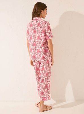 Imagen 2 del producto Pijama Camisero Capri Estampado Hojas