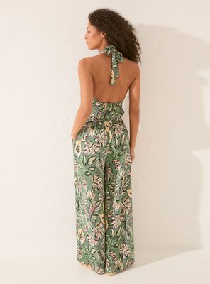 Imagen 2 del producto Enterito Largo Escote Halter Print Tropical