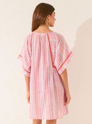 Imagen 2 del producto Túnica Corta Tejido Estampado Rayas