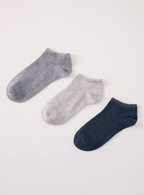 Pack 3 Calcetín Cortos Grises Lúrex