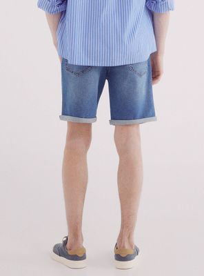 Imagen 2 del producto Bermuda Denim Slim Básicos Lavado Medio