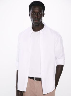 Camisa Estructurada Algodón con Bordado