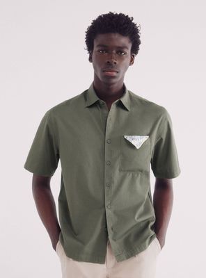 Camisa Manga Corta Tencel Bolsillo