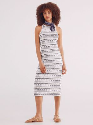 Vestido Midi Punto Pointelle Básico