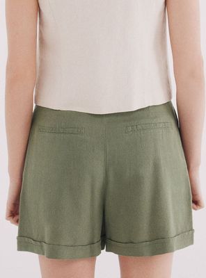 Imagen 2 del producto Shorts Lino Cinturón Trenzado