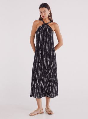 Vestido Midi Cuello Halter