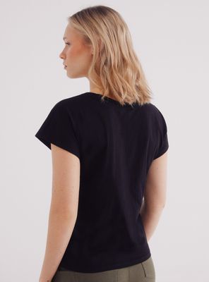 Imagen 2 del producto Polera Escote Pico Crochet Algodón