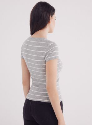 Imagen 2 del producto Polera Escote Redondo Ceñida Rayas Canalé