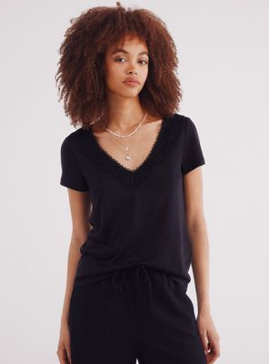 Polera Escote Crochet