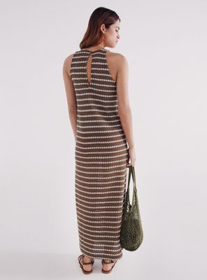 Imagen 2 del producto Vestido Midi Estructura Rayas Irregulares