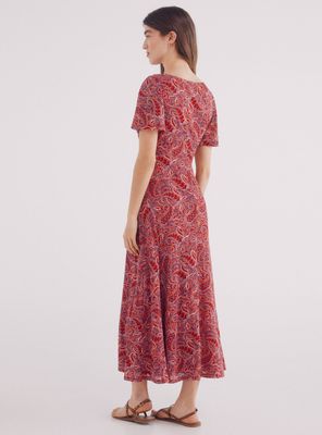 Imagen 2 del producto Vestido Midi Manga Capa Estampado