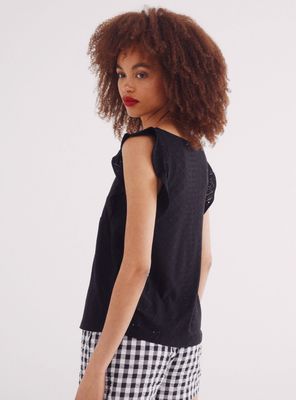 Imagen 2 del producto Polera Volantes Bordado Suizo Circular