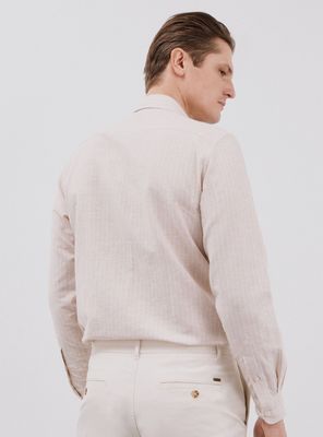 Imagen 2 del producto Camisa Lino Algodón Rayas
