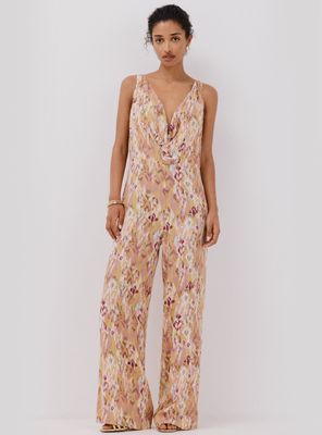 Enterito Largo Estampado Detalle Nudo Delantero