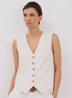 Blazer Larga con Lino