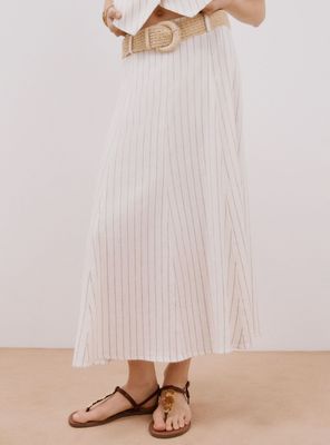 Falda Midi Capa Corte Evase