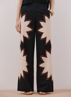 Pantalón de Pata Ancha Estampado