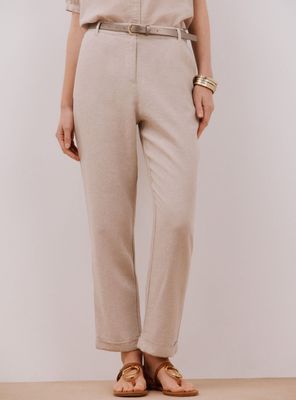 Imagen 2 del producto Pantalón de Lino Bolsillos Laterales