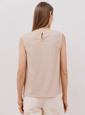 Imagen 2 del producto Polera sin Mangas Combinada Crochet