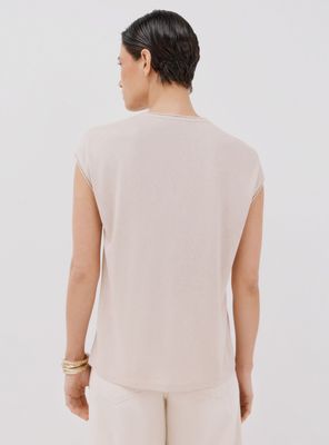 Imagen 2 del producto Polera Bordada con Efecto Lino