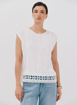 Polera Combinada Crochet Color