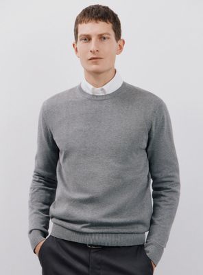 Sweater Algodón Cuello Redondo Básico